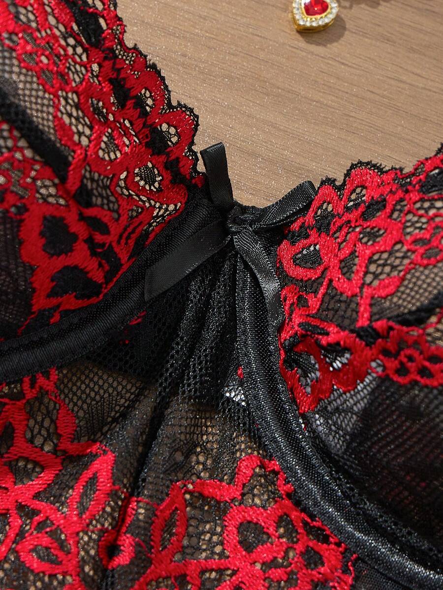 Ruby Lace Teddy